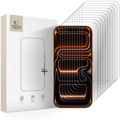 Szkło hartowane TECH-PROTECT Bundle do Apple iPhone 16 Pro Max/17 Pro Max (10 szt.)