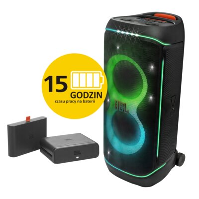 Power Audio JBL PartyBox 720 + Bateria JBL Battery 600 Duo z ładowarką (2 szt.), 800W, Bluetooth, Aplikacja PartyBox, JBL Auracast™, IPX4