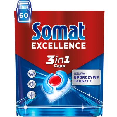 Kapsułki do zmywarki SOMAT Excellence Caps 3w1 - 60 szt.