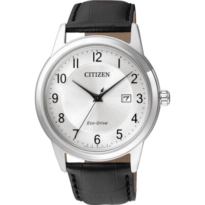 Zegarek CITIZEN Eco-Drive Leather AW1231-07A Stalowo-czarny