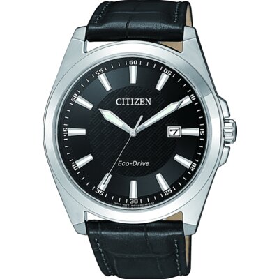 Zegarek CITIZEN Eco-Drive Leather BM7108-14E Stalowo-czarny