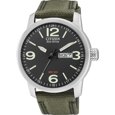 Zegarek CITIZEN Eco-Drive Military BM8470-11EC Stalowo-zielony