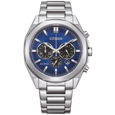 Zegarek CITIZEN Modern Chromo CA4590-81L Srebrno-granatowy