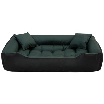 Legowisko dla psa PRESTIGE Ecco M Czarno-zielony 75 x 65 x 20 cm