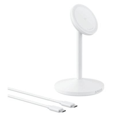 Ładowarka indukcyjna ANKER MagGo Stand 15W Biały Qi2 MagSafe