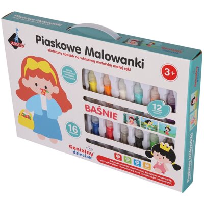 Zestaw kreatywny ASKATO Genialny dzieciak Piaskowe Malowanki Baśnie 127675