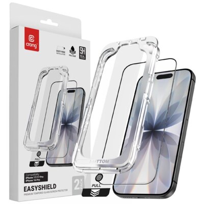 Szkło hartowane CRONG EasyShield do Apple iPhone 16 Pro/17/17 Pro (2 szt.)