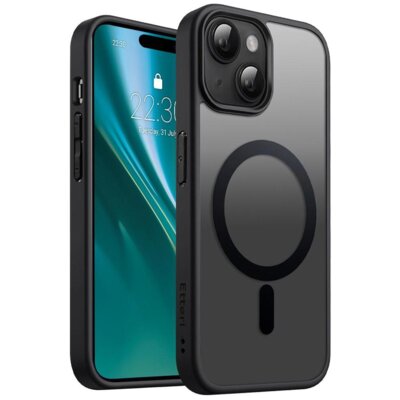 Etui ETTERI Matt Mag do Apple iPhone 14 Czarny mat