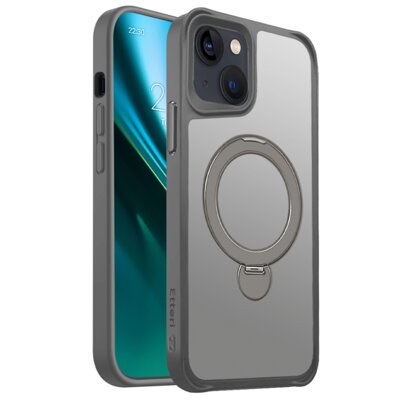 Etui ETTERI Matt Mag Ring do Apple iPhone 13 Szary