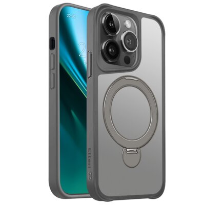 Etui ETTERI Matt Mag Ring do Apple iPhone 14 Pro Szary