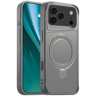 Etui ETTERI Matt Mag Ring do Apple iPhone 17 Pro/18 Pro Szary