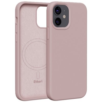 Etui ETTERI Silicone Mag do Apple iPhone 12/12 Pro Jasnoróżowy