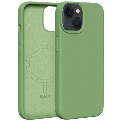 Etui ETTERI Silicone Mag do Apple iPhone 13 Jasnozielony