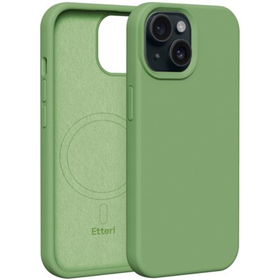 Etui ETTERI Silicone Mag do Apple iPhone 15 Jasnozielony