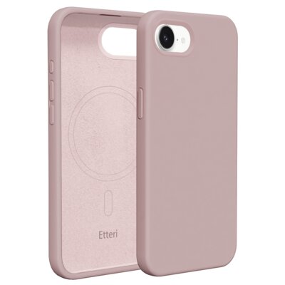 Etui ETTERI Silicone Mag do Apple iPhone 16e/17e Jasnoróżowy