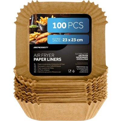 Papier do Air Fryer BERDSEN 364906 23 x 23 cm (100 sztuk)