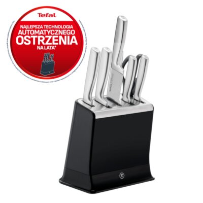Zestaw noży TEFAL EverSharp Pro K2977S44 (6 elementów) z wbudowaną ostrzałką