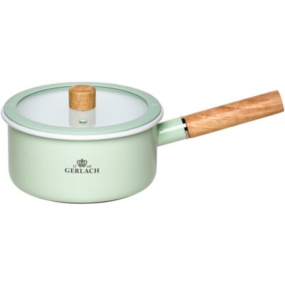 Rondel GERLACH Natur Enamel Pastelowa zieleń 2L