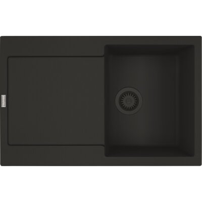 Zlewozmywak jednokomorowy z ociekaczem FRANKE Maris MRG 611-78 114.0693.533 Czarny matowy 50x78