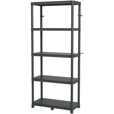 Regał magazynowy KISTENBERG Stackaro Solid 75 172.5 x 74 x 36 cm Czarny