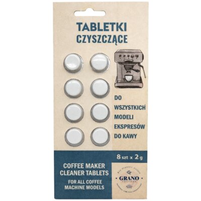 Tabletki czyszczące GRANO TOSTADO Blister Uniwersalny (8 sztuk)