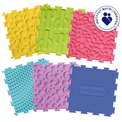 Mata sensoryczna ORTOPEDEK 128924 24.5 x 24.5 cm (6 elementów) Wielokolorowy