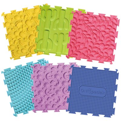 Mata sensoryczna ORTOPEDEK 128924 24.5 x 24.5 cm (6 elementów) Wielokolorowy