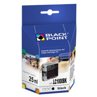 Tusz BLACK POINT do Brother LC-1000BK / LC-970BK Czarny 34 ml BPBLC1000/970XLBK