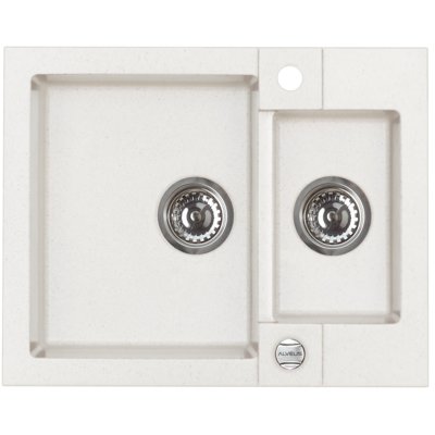 Zlewozmywak półtorakomorowy ALVEUS Rock 80 1218011 Biały 47.5x59.5