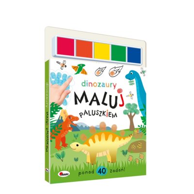KSIAZECZKA EDUK 170X190 MALUJ PALUSZ DINOZAURY Praca zbiorowa