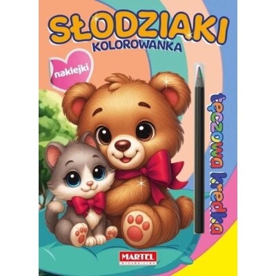 Tęczowa kredka. Słodziaki z naklejkami Praca zbiorowa