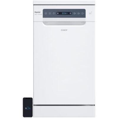 Zmywarka CANDY Rapido CF0C7SB0FW Wash&dry 35', Smart Sensor - czujnik załadunku, Smart Door - automatycznie otwierane drzwi, hOn