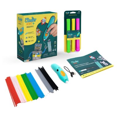 Długopis 3D 3DOODLER Start Plus EKO-plastik, Średnica dyszy 0.77 mm + Filament 3DOODLER Start EKO, Średnica 2.5 mm, 0.086 kg (75 szt.)