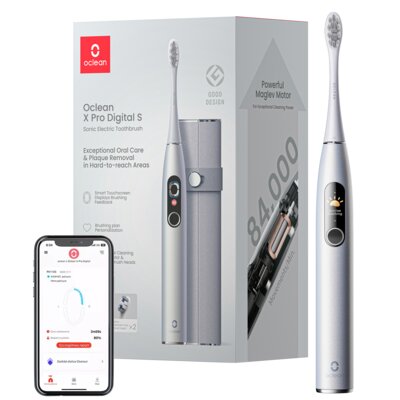 Szczoteczka soniczna OCLEAN X Pro Digital Srebrny + Etui