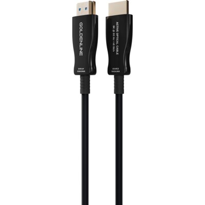 Kabel optyczny HDMI - HDMI GOLDENLINE 10 m