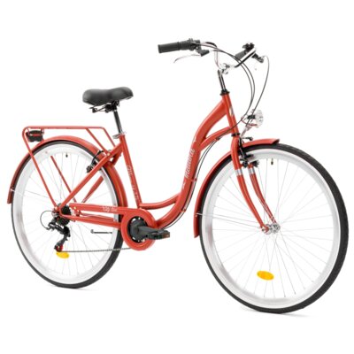 Rower miejski INDIANA Moena S7B 28 cali damski Perłowy róż