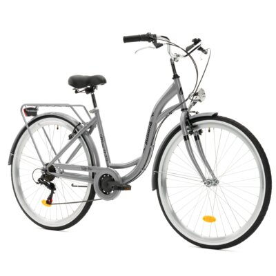 Rower miejski INDIANA Moena S7B 28 cali damski Srebrny