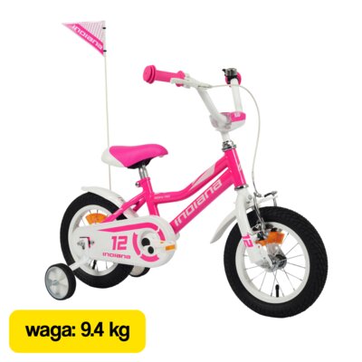 Rower dziecięcy INDIANA Roxy Kid 12 cali Różowy Wzrost: 85-100 cm Wiek: 2-4 lata