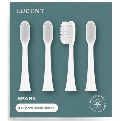 Oryginalna końcówka szczoteczki BE LUCENT Spark Heads (4 szt.) Biały (Miękkie włókna)