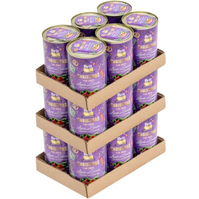 Karma dla psa BRIT Care Christmas Jagnięcina z marchewką, cukinią i rozmarynem 18 x 400 g