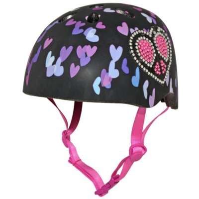 Kask rowerowy KRASH Bokeh Bling Czarny dla Dzieci (rozmiar M)