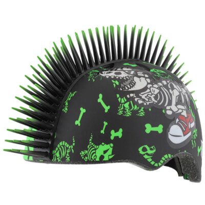 Kask rowerowy RASKULLZ Radasaurus Czarno-zielony dla Dzieci (rozmiar XS)