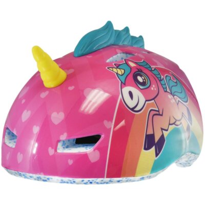 Kask rowerowy RASKULLZ Unicorn 3D Wielokolorowy dla Dzieci (rozmiar XS)