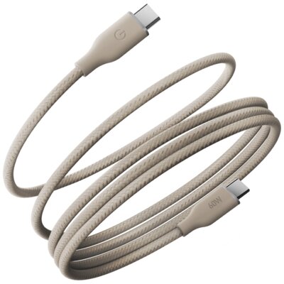 Kabel USB-C - USB-C ENERGEA Helix 60 60W 1.5 m Beżowy