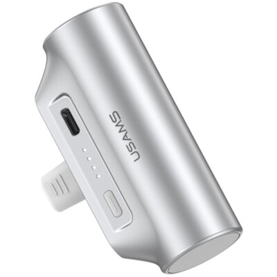 Powerbank USAMS PB79 Mini Tail Plug Portable 3000 mAh 10W Srebrny