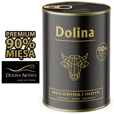 Karma dla psa DOLINA NOTECI Wołowina i Indyk 400 g