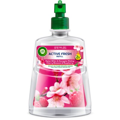 Wkład do odświeżacza powietrza AIR WICK Active Fresh Kwiat wiśni i soczyste maliny 228 ml