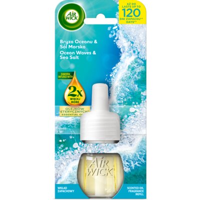 Wkład do odświeżacza powietrza AIR WICK Essential Oils Bryza oceanu i sól morska 19 ml