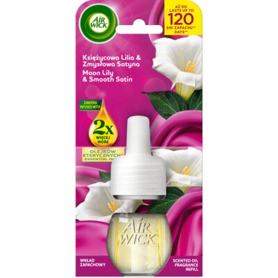 Wkład do odświeżacza powietrza AIR WICK Essential Oils Księżycowa lilia i zmysłowa satyna 19 ml