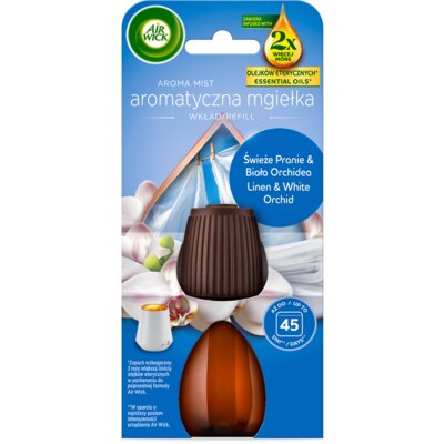 Wkład do odświeżacza powietrza AIR WICK Aroma Mist Świeże pranie i biała orchidea 20 ml